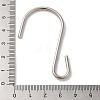 Non-Tarnish 304 Stainless Steel S-Hook Clasp STAS-C085-03K-P-3