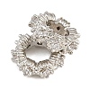 Brass Micro Pave Clear Cubic Zirconia European Beads KK-CBA6A75-44P-2