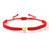 304 Stainless Steel Heart with Letter Bead Braided Bead Bracelets OO6447-26-1
