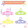 CHGCRAFT 40Pcs 4 Colors Bowknot & Star Pattern Plastic Doll Clothes Hangers DIY-CA0003-48-2