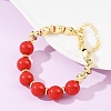 Brass Bead Bracelets BJEW-C112-09G-3