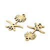 Ion Plating(IP) 201 Stainless Steel Connector Charms STAS-A090-19G-2