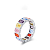 925 Sterling Silver Micro Pave Colorful Cubic Zirconia Finger Rings FS-WGC9F63-20-1