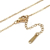 Ion Plating(IP) Initial Letter 304 Stainless Steel Pendant Necklaces NJEW-M199-01G-R-4