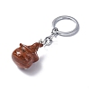 Natural Red Jasper Keychains KEYC-P011-04P-03-2