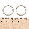 Tarnish Resistant 202 Stainless Steel Huggie Hoop Earrings EJEW-F111A-20mm-P-4
