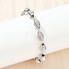 304 Stainless Steel Chain Bracelets for Women Men BJEW-Z143-27P-3