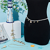 2Pcs 2 Styles Alloy Shell Shape Starfish Charms Plastic Pearl Rice Beaded Waist Belly Chains for Sexy Bikini AJEW-OC0015-31-4