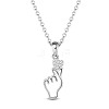 SHEGRACE 925 Sterling Silver ASL Pendant Necklaces JN865A-1