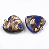 Assembled Bronzite and Lapis Lazuli Pendants X-G-T111-04A-3