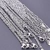 Non-Tarnish 2.2MM Unisex 304 Stainless Steel Cable Chains Necklaces FX6206-1-1