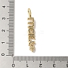 Brass Micro Pave Cubic Zirconia Pendants KK-C058-13G-3