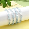 Natural Aquamarine Beads Bracelets for Women BJEW-H623-02S-09-3