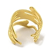 304 Stainless Steel Open Cuff Ring RJEW-C067-06G-3