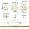 DIY Bee Honeycomb Necklace Making DIY-TA0002-87G-9