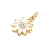 Brass Micro Pave Clear Cubic Zirconia Charms CU-CBADD0C-08G-01-2