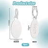 6Pcs 925 Sterling Silver Oval Charms STER-PH0002-48-2