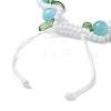 Handmade Porcelain and Cat Eye and Acrylic Beads Braided Bead Bracelets BJEW-TA00700-01-4
