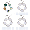 4Pcs Alloy Heat Transfer Blank Link Bracelet Making FIND-PH0024-43-1