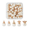 50Pcs 5 Styles Resin Imitation Pearl Pendants FIND-CD0001-32-1