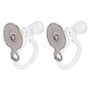 Non-Tarnish 304 Stainless Steel Clip-on Earrings Findings STAS-B072-14P-1