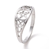 Pentacle with Sailor's Knot Finger Ring RJEW-P037-01P-1