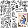 3Pcs 3 Styles Mother's Day Theme Custom PVC Plastic Clear Stamps DIY-WH0619-0016-1