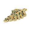 Brass Micro Pave Cubic Zirconia Pendants KK-G534-01B-G-2