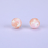 Printed Round Silicone Focal Beads SI-JX0056A-202-1