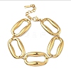 304 Stainless Steel Oval Link Chain Bracelets for Women BJEW-D456-05G-4