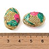 Rack Plating Brass Enamel Beads KK-P276-26C-06G-3