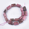 Natural Rhodonite Beads Strands X-G-S345-8x11-017-2