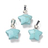Synthetic Turquoise Charms G-F584-A20-S-1