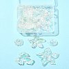 20Pcs 5 Styles UV Plating Acrylic Beads Caps TACR-FS0001-60-8