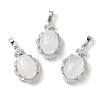 Natural Quartz Crystal Oval Pendants G-NH0025-15P-23-1