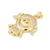 Brass Micro Pave Cubic Zirconia Pendants KK-D317-103G-2