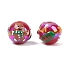 Christmas UV Plating Opaque Acrylic Beads OACR-H057-01-2