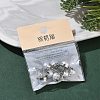 SHEGRACE Brass ABS Imitation Pearl Half Round Stud Earring Findings XGR0100P-119P-6