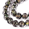 Handmade Foil Glass Lampwork Beads Strands FOIL-Q002-09D-3
