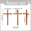 Wood & Alloy Display Decorations DJEW-WH0043-85-2