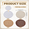 4Pcs 4 Styles Cotton Hot Pads for DIY Craft Supplies AJEW-LP0005-97-2
