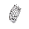 Brass Micro Pave Clear Cubic Zirconia Finger Rings LS-RJEW-S398-01P-4