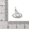 Brass Pave Cubic Zirconia Pendants KK-P343-05P-3
