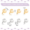 8Pcs 4 Style 304 Stainless Steel Open Cuff Rings Set RJEW-AB00011-3