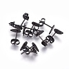 304 Stainless Steel Stud Earring Findings STAS-O119-11B-B-1