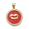 Brass Micro Pave Cubic Zirconia Pendants KK-D431-024B-G-1