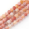 Natural Fire Crackle Agate Bead Strands G-S216-10mm-08-1