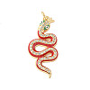 Brass Micro Pave Cubic Zirconia Enamel Pendants KK-D354-05G-A-1