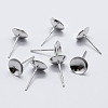 Anti-Tarnish Rhodium Plated 925 Sterling Silver Ear Stud Findings STER-K167-043C-P-2