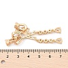 Brass Micro Pave Clear Cubic Zirconia Fold Over Clasps KK-C080-08G-3